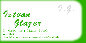 istvan glazer business card